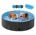 Yaheetech Hundepool Faltbar Schwarz PVC & Polypropylen Bild 2