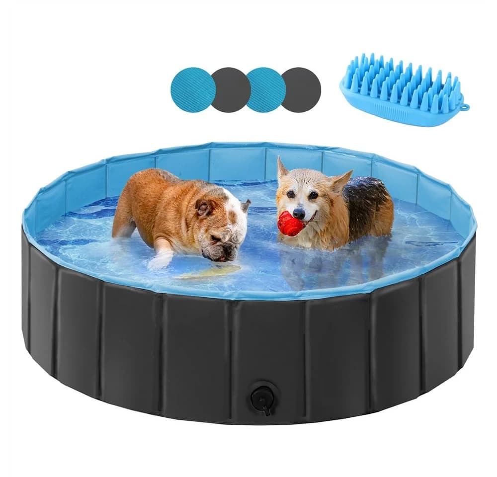 Yaheetech Hundepool Faltbar Schwarz PVC & Polypropylen - Bild 2
