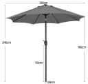 Yaheetech Sonnenschirm 261 cm UV-Schutz 50+ Bild 4