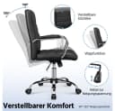Yaheetech Bürostuhl Schwarz mit Wippfunktion und Gaslift Bild 5