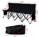 Yaheetech Klappbare Campingbank 4-Sitzer Schwarz mit Tragetasche Bild 1