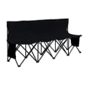 Yaheetech Klappbare Campingbank 4-Sitzer Schwarz mit Tragetasche Bild 2