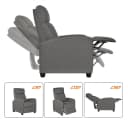Relaxsessel, Loungesessel, Fernsehsessel aus Metall und Leinenstoff Bild 5