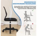 Yaheetech Bürostuhl ohne Armlehnen Schwarz Höhenverstellbar Bild 5