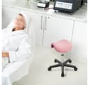 Yaheetech Sattelhocker Höhenverstellbar Rosa mit 5 Rollen Bild 3
