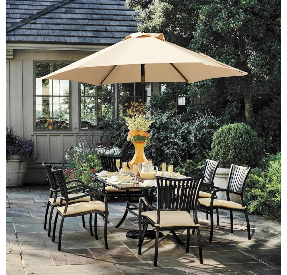 Yaheetech Sonnenschirm 223/261/294/327 cm, Gartenschirm mit Kurbel, Neigbar, UV Schutz 50+ - Bild 3