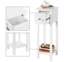 Yaheetech Beistelltisch 2er Set Weiß MDF Metall Bild 5