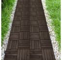 Yaheetech Terrassenfliesen 27 Stück 30x30 cm Tannenholz Schwarz Bild 3