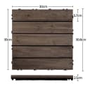 Yaheetech Terrassenfliesen 27 Stück 30x30 cm Tannenholz Schwarz Bild 4