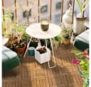 Yaheetech Holzfliesen 27 Stück 30x30 cm Terrassenfliesen Set Bodenfliesen Bild 1