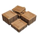 Yaheetech Holzfliesen 27 Stück 30x30 cm Terrassenfliesen Set Bodenfliesen Bild 2