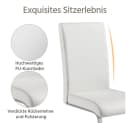 Yaheetech Esszimmerstuhl 2er Set Weiß Kunstleder Metallbeine Bild 5
