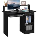 Yaheetech Schreibtisch Schwarz mit Schublade & Verstellbarem Ablagefach Bild 2