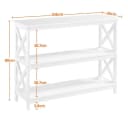 Yaheetech Konsolentisch 3 Ebenen Weiß MDF Bild 5