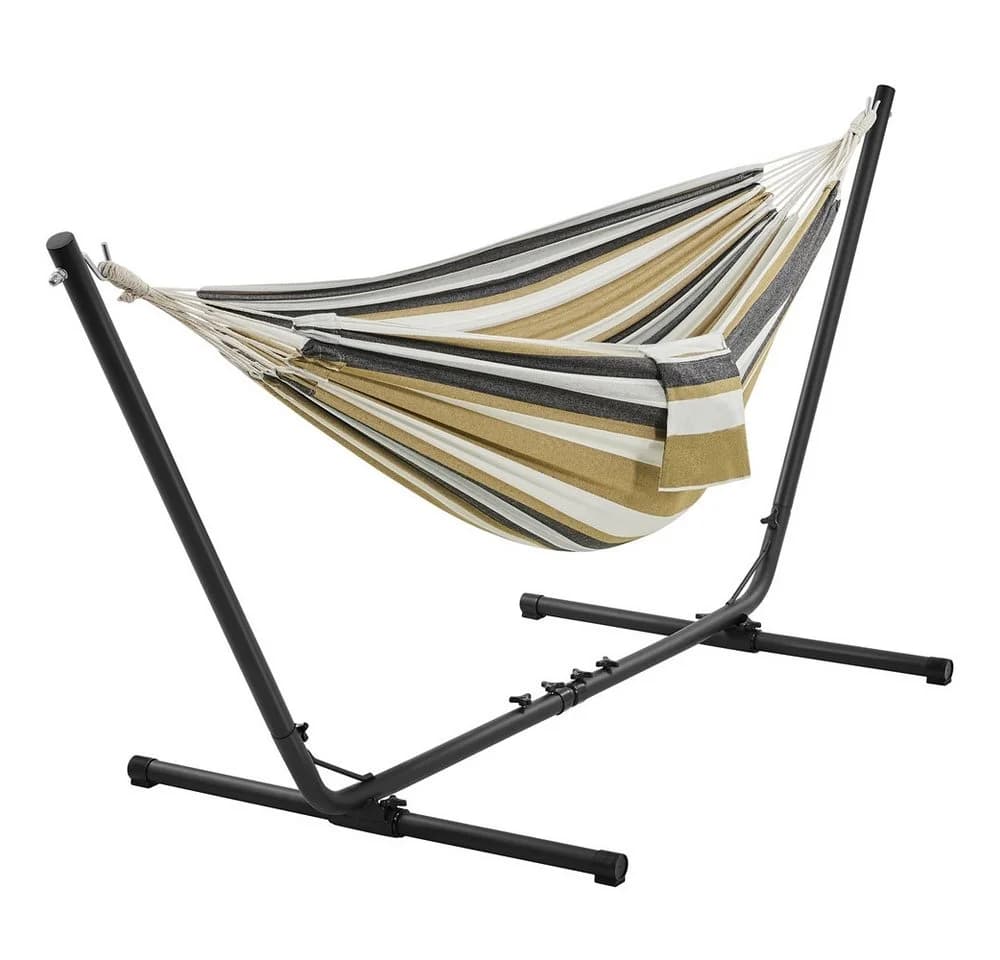 Yaheetech Hängematte mit Gestell, 205 kg belastbar, verstellbar, Polyester - Bild 2