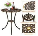 Yaheetech Balkonset 3-teilig Metall Retro-Blumenmuster Bild 5