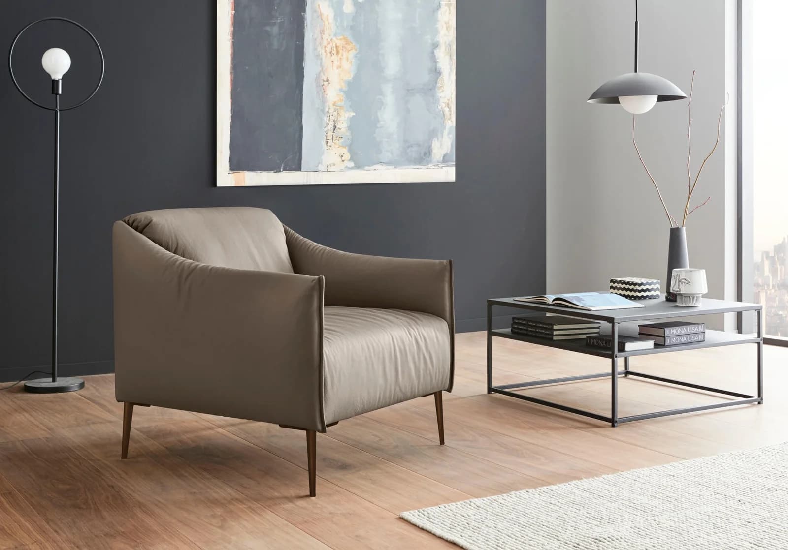 Cocktailsessel W.SCHILLIG "sally" Braun Longlife Xtra-Leder