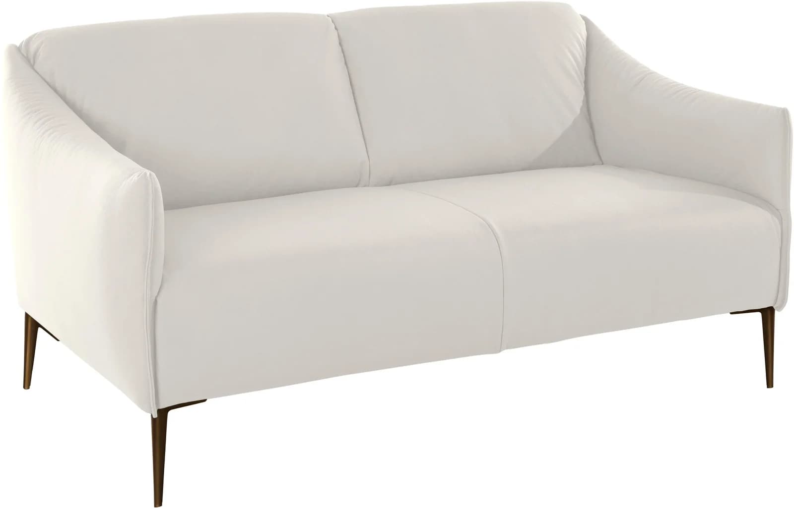 W.SCHILLIG Sally 2-Sitzer Sofa Weiß Longlife Leder