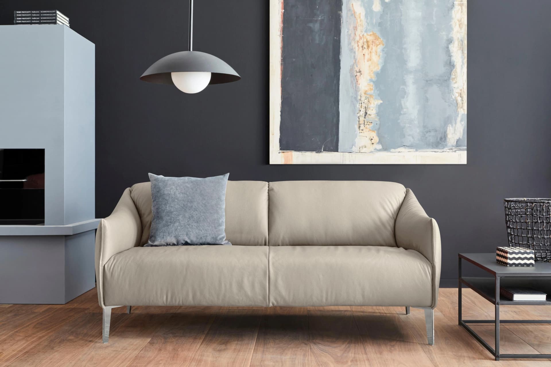 W.SCHILLIG 2,5-Sitzer Ledersofa Sally Glattleder