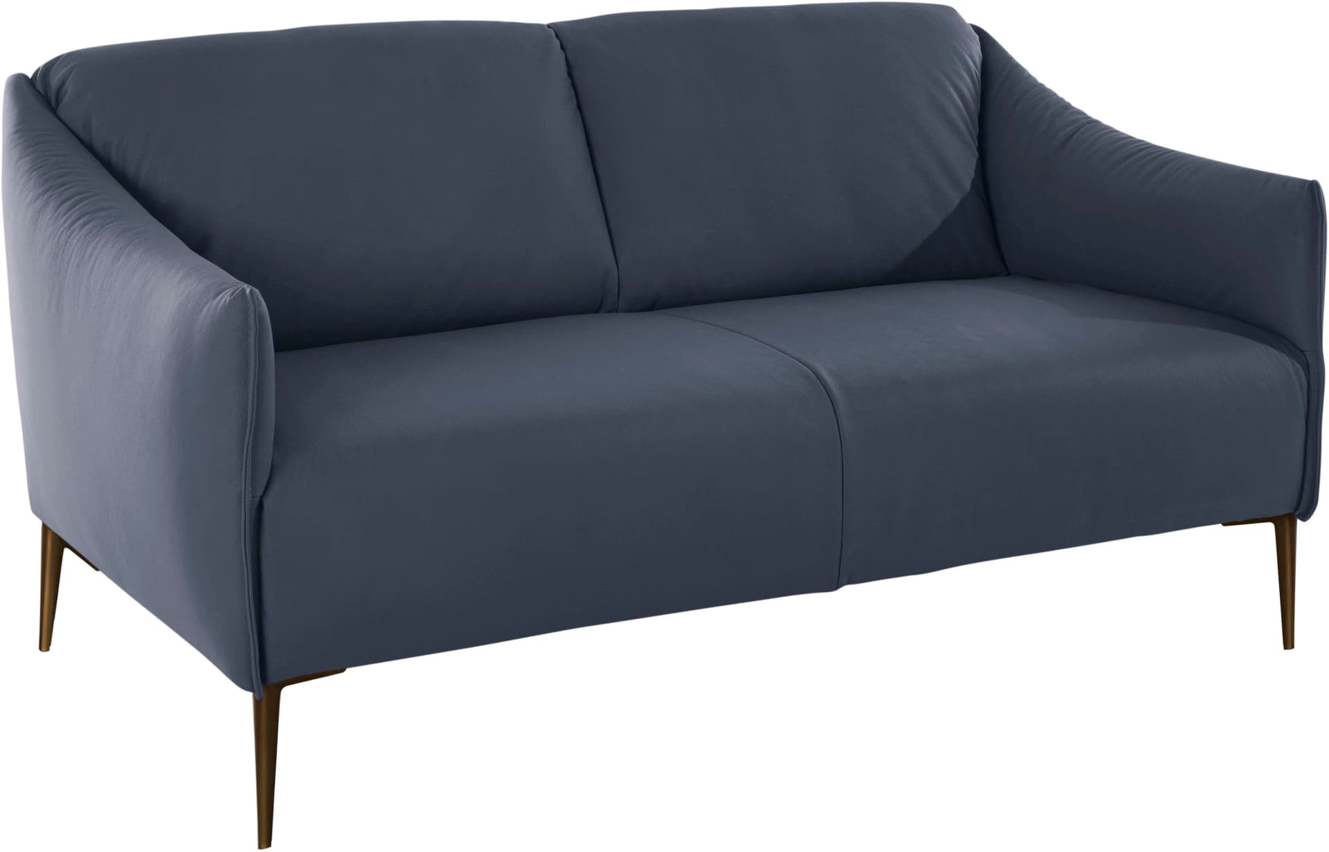 W.SCHILLIG Sally 2-Sitzer Sofa Blau Leder