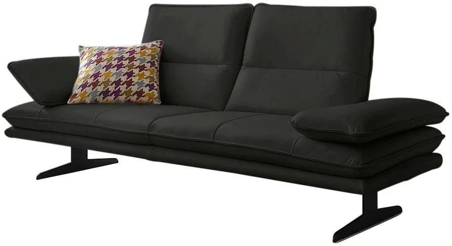 W.SCHILLIG Broadway 2,5-Sitzer Sofa Grau Longlife Leder