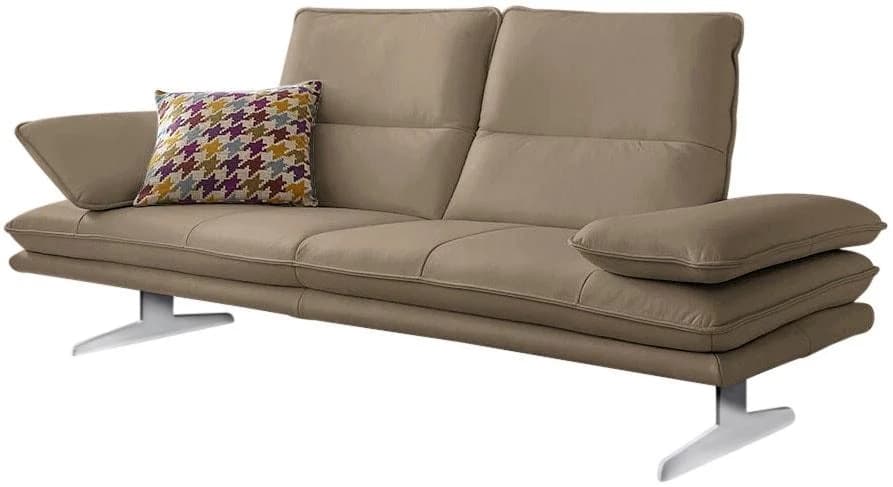 W.SCHILLIG Broadway 2-Sitzer Sofa Braun Longlife Leder Sitztiefenverstellung