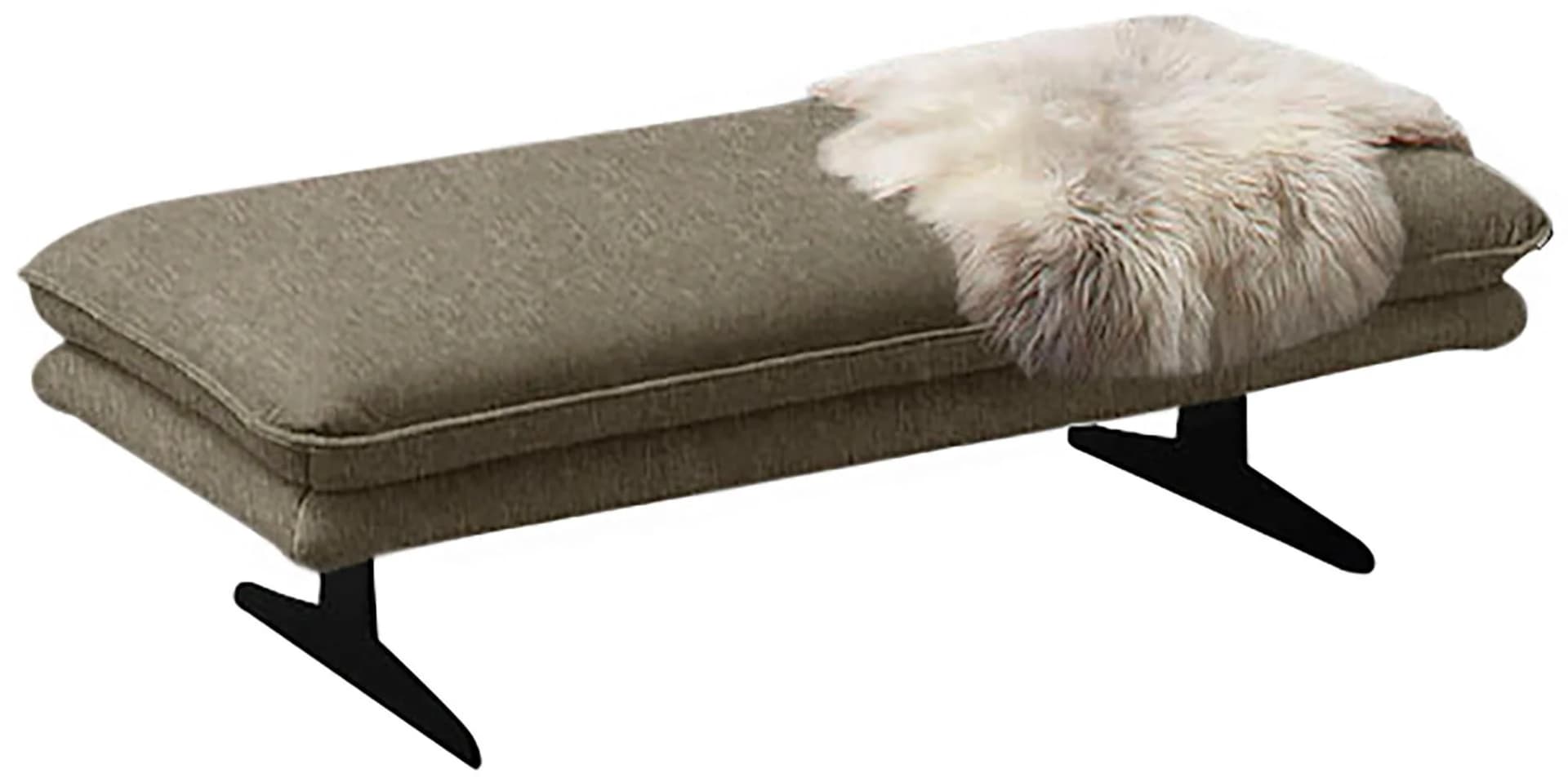 Polsterhocker W.SCHILLIG 'broadway' Schwarz Flachgewebe S22