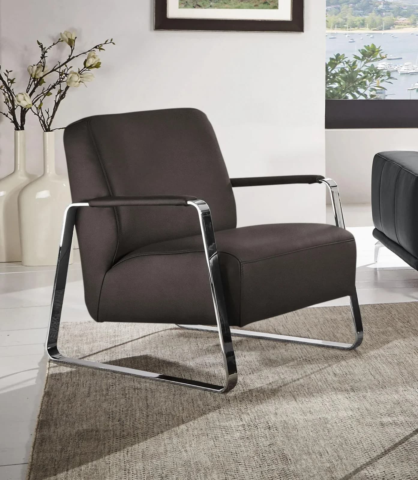 W.SCHILLIG quadroo Cocktailsessel Mocca Microfaser