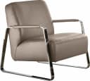 W.SCHILLIG Cocktailsessel quadroo mit Lederbezug und Chromgestell Bild 1