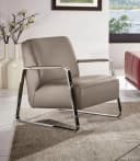 W.SCHILLIG Cocktailsessel quadroo mit Lederbezug und Chromgestell Bild 2