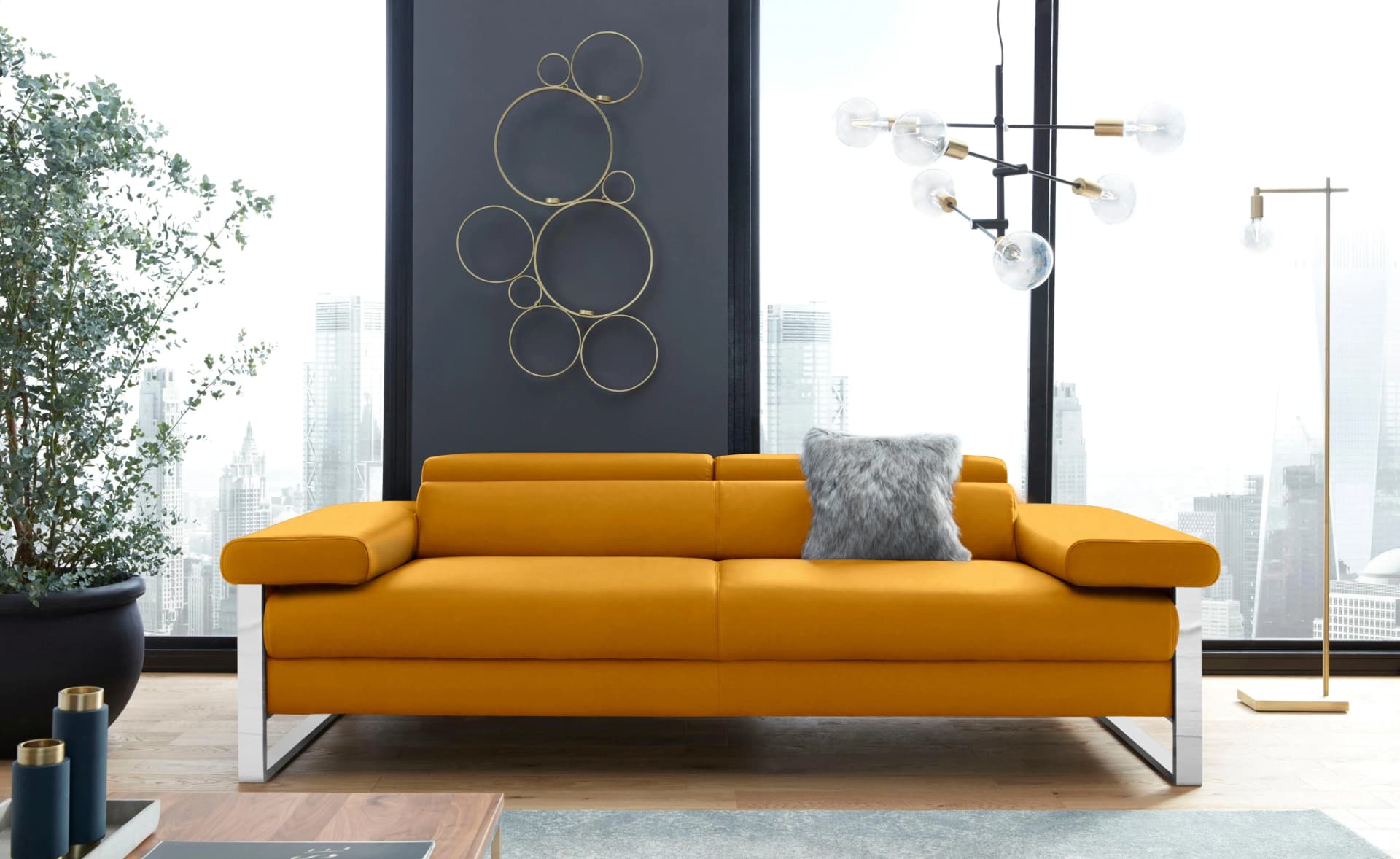 W.SCHILLIG finn 2-Sitzer Sofa mit motorischer Verstellung
