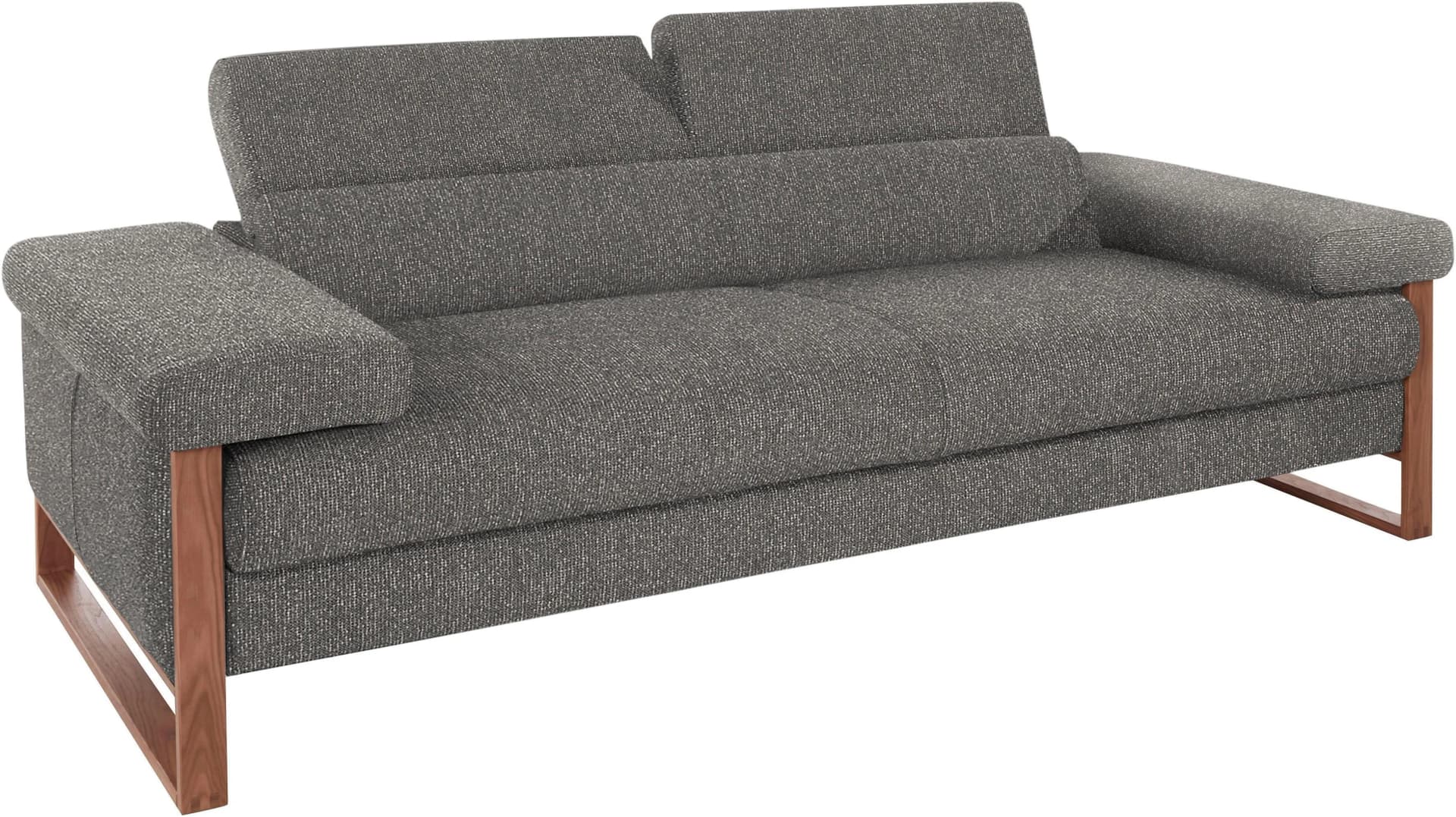 W.SCHILLIG finn 2,5-Sitzer Sofa Grau Kopfstützenverstellung