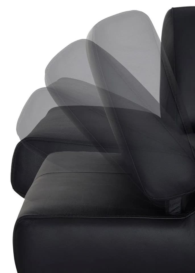 W.SCHILLIG taboo 3-Sitzer Designsofa Schwarz Longlife Xtra-Leder - Bild 4