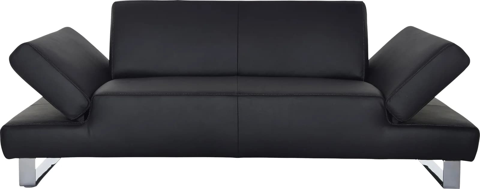 W.SCHILLIG taboo 2-Sitzer Sofa Schwarz Longlife Leder
