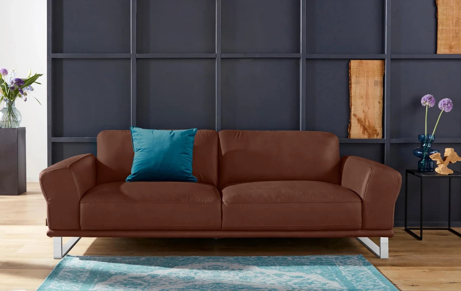 W.SCHILLIG Montanaa 2,5-Sitzer Sofa Braun Federkern-Polsterung