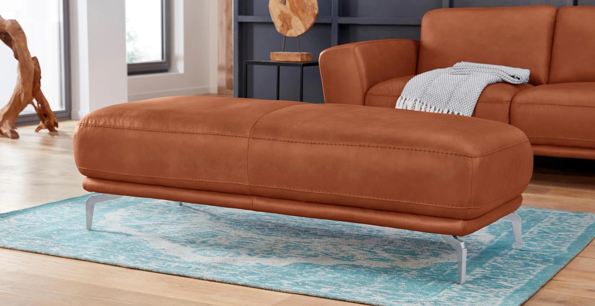 W.SCHILLIG Hocker Montanaa Cognac