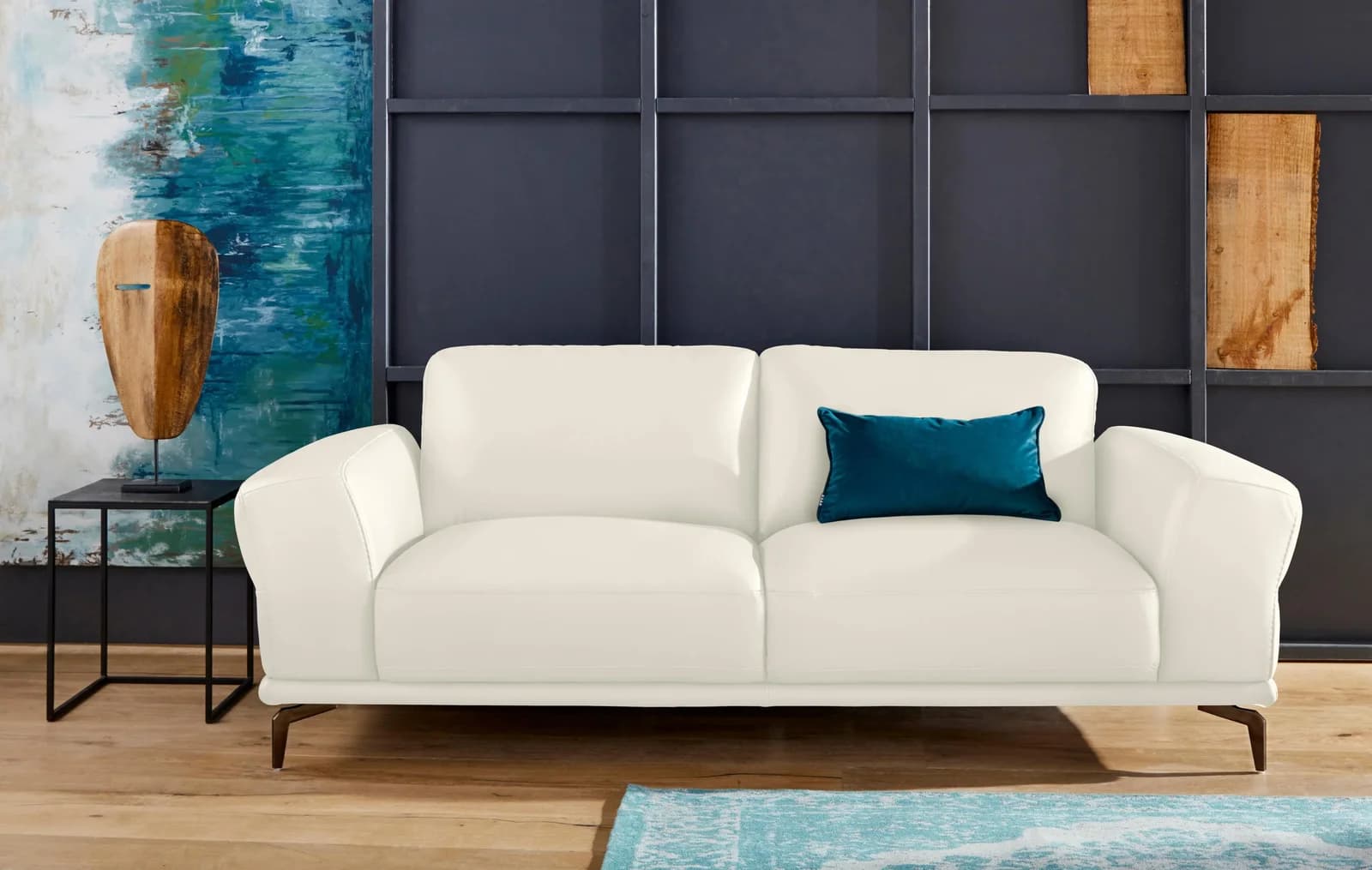 W.SCHILLIG Montanaa 2,5-Sitzer Sofa Weiß Federkern