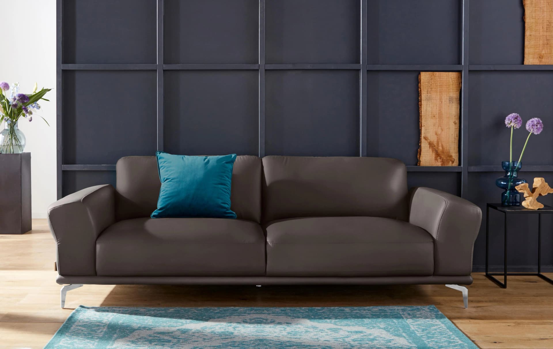 W.SCHILLIG Montanaa 2,5-Sitzer Sofa Braun Leder