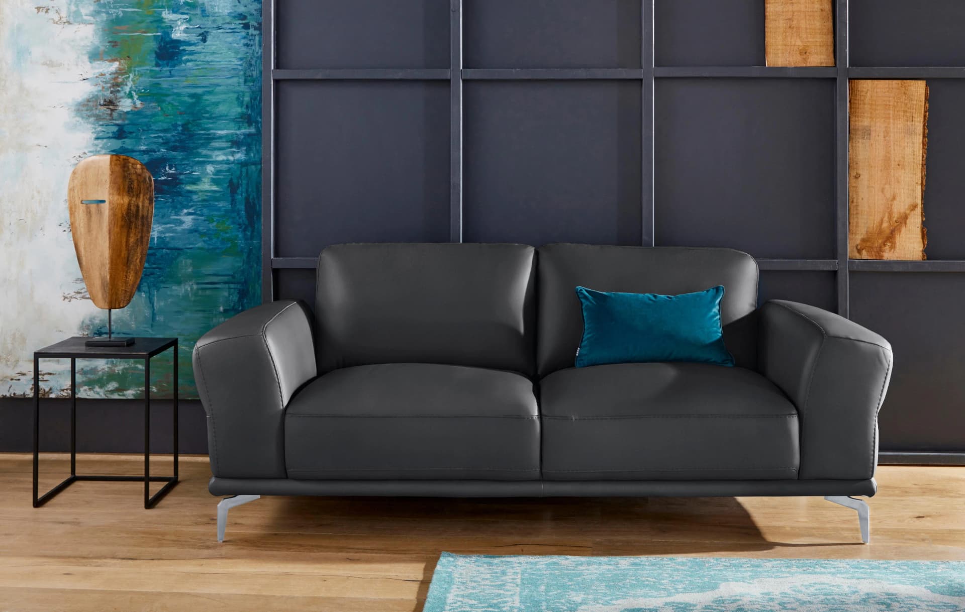 W.SCHILLIG 2-Sitzer Montanaa Sofa Schwarz