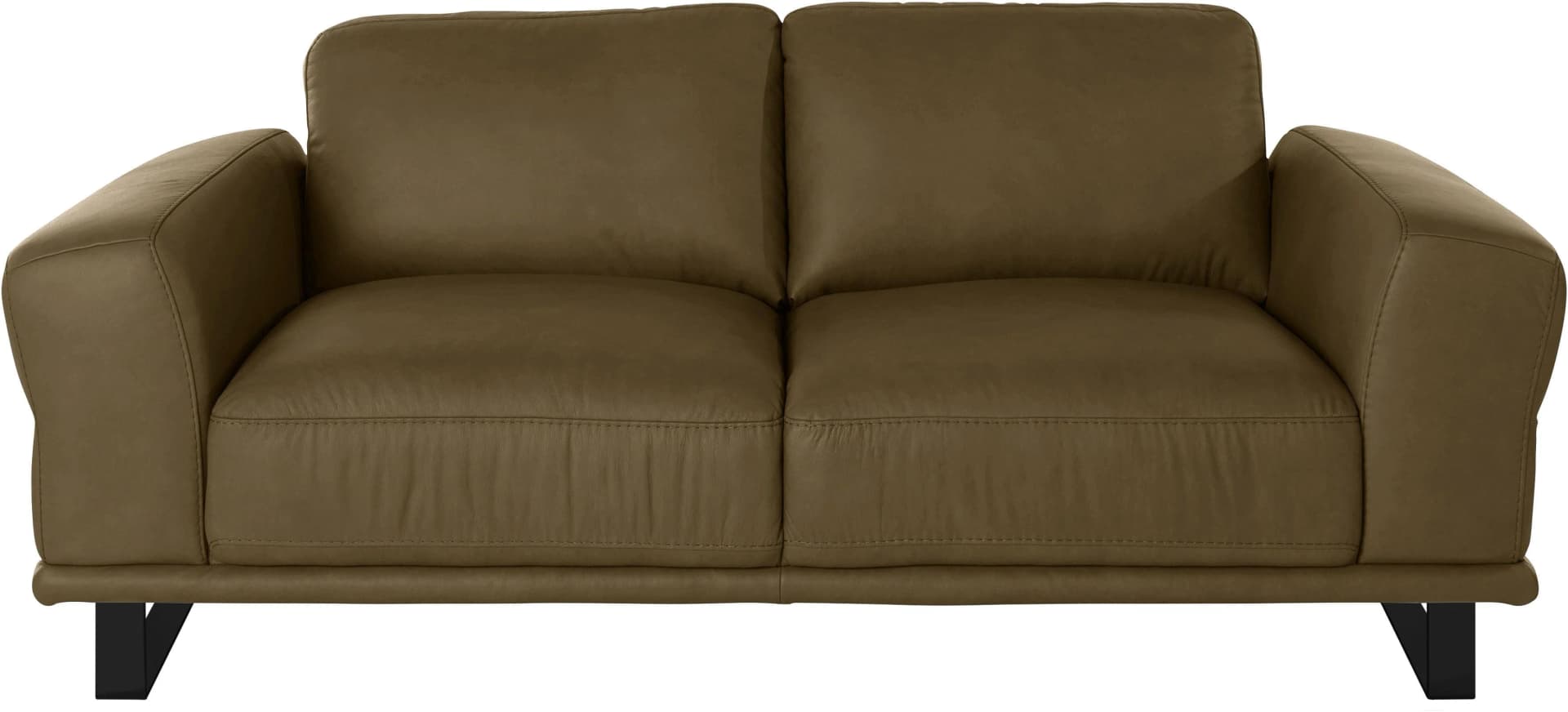 W.Schillig 2-Sitzer Sofa Montanaa Grün Metallkufen