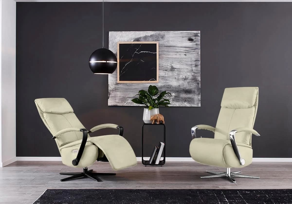 W.SCHILLIG Relaxsessel rumbaa Beige mit Doppelmotor