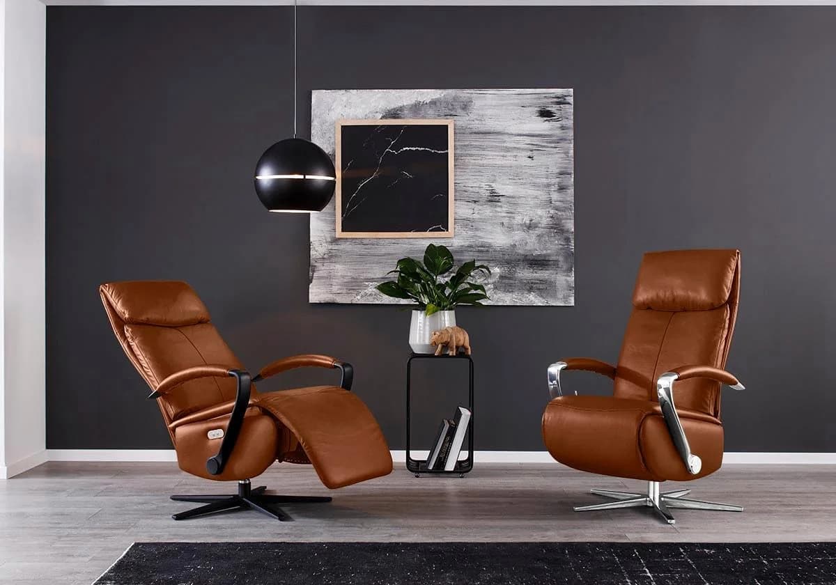 W.SCHILLIG Relaxsessel rumbaa Cognac Longlife Leder