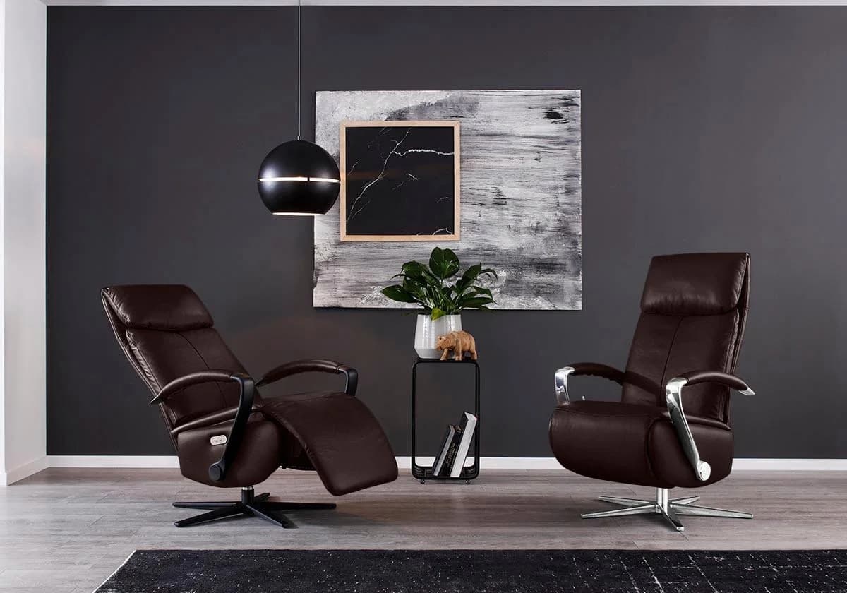 W.SCHILLIG Relaxsessel rumbaa Mocca Leder mit Motor