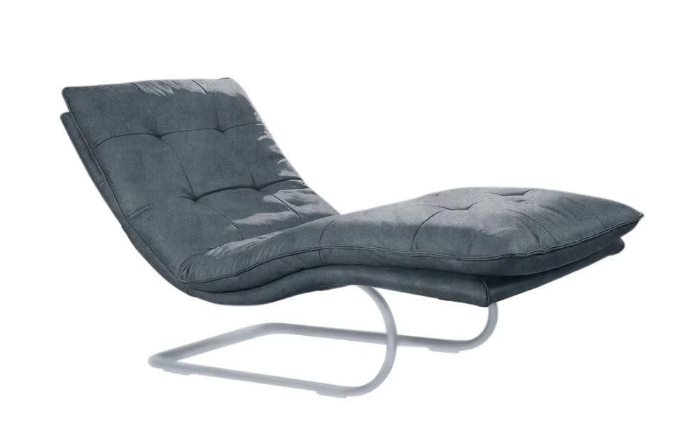 W.SCHILLIG Relaxliege daily dreams Blau mit Motor und Leder