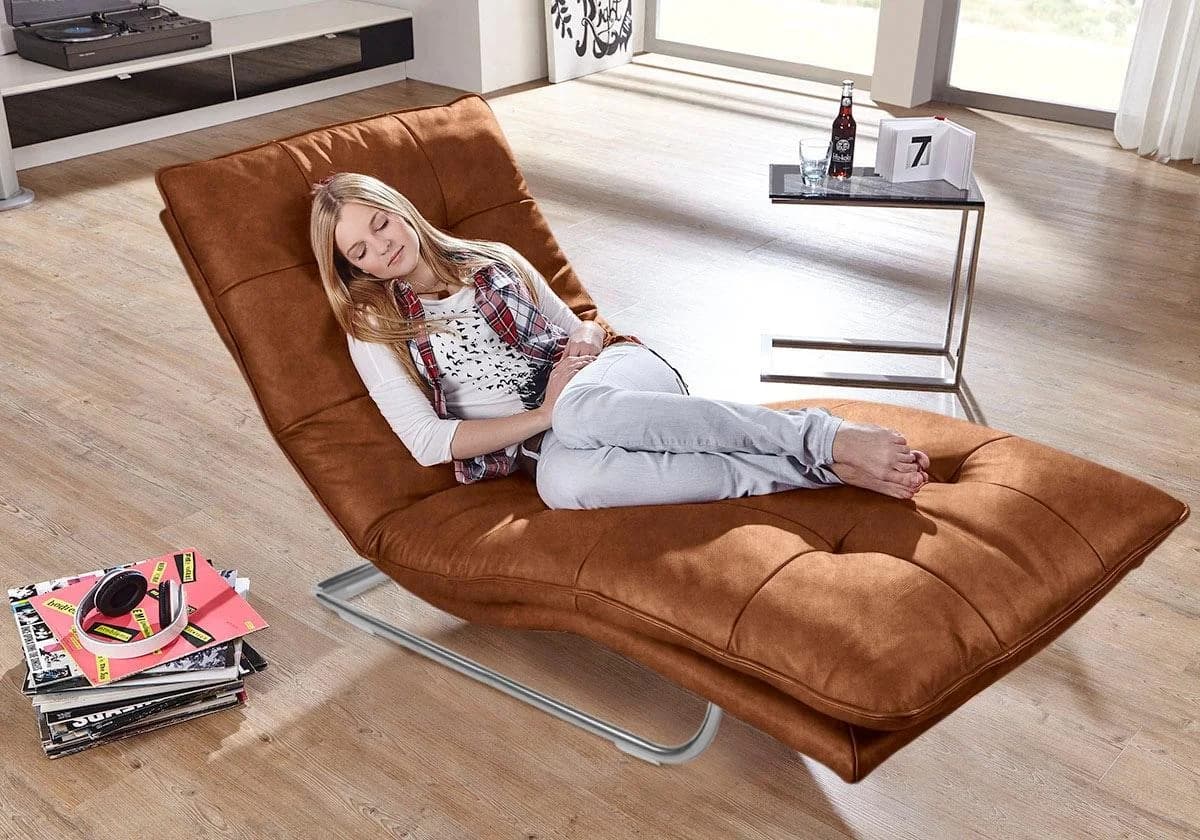 W.SCHILLIG Relaxliege daily dreams Cognac Leder Doppelmotor