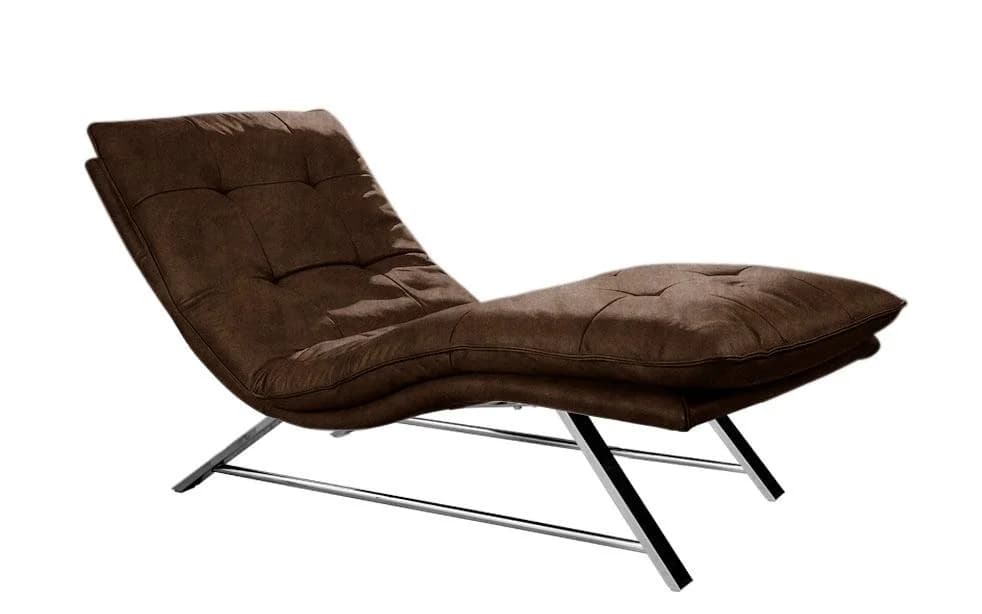 W.SCHILLIG Relaxliege daily dreams Braun Stoff S37 mit Motor und Kufengestell