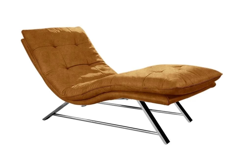 W.SCHILLIG Relaxliege daily dreams Gelb Stoff S37 mit Kopfteilverstellung