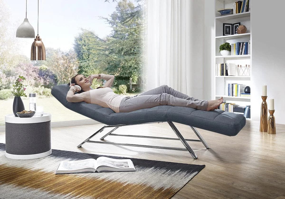 W.SCHILLIG Relaxliege daily dreams Blau mit Doppelmotor