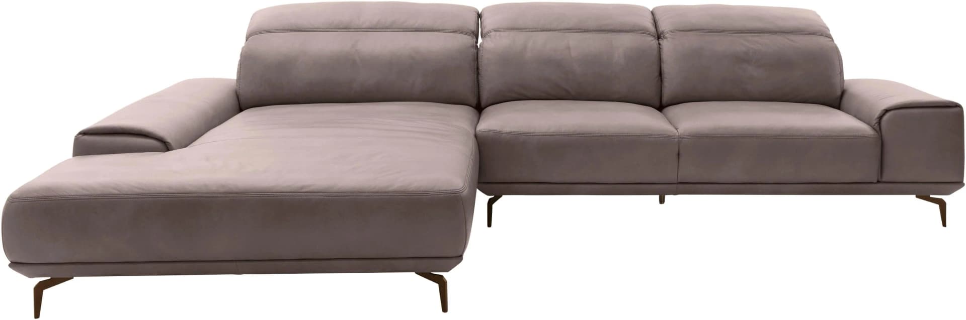 Musterring Wohnlandschaft MR 2490 Ecksofa Long-Life-Leder Grau