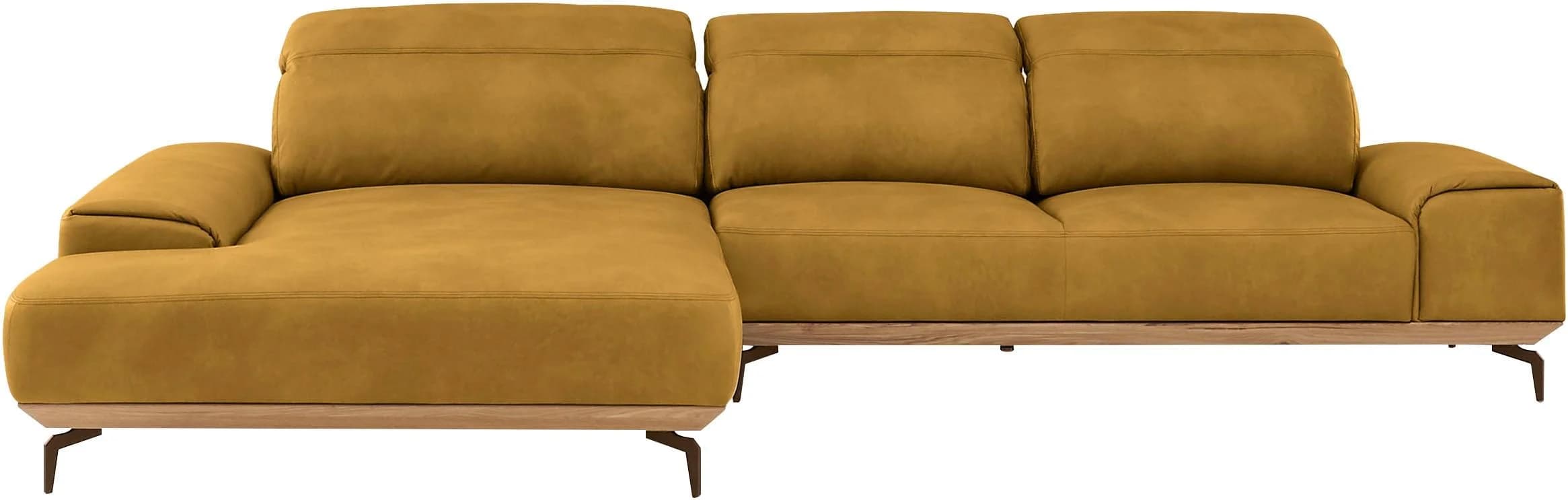Musterring Wohnlandschaft 1 Kurkuma/Braun Long-Life-Leder Bronze-Fuß